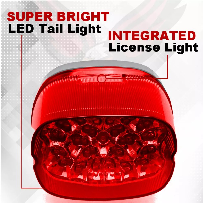 Eagle Lights Layback Red LED Tail Light for Harley Softail