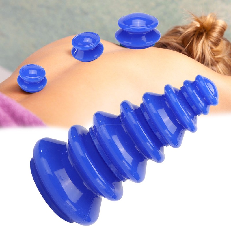 4pcs Silicone Vacuum Cupping Moisture Absorber Ventouse Anti Cellulite Therapy