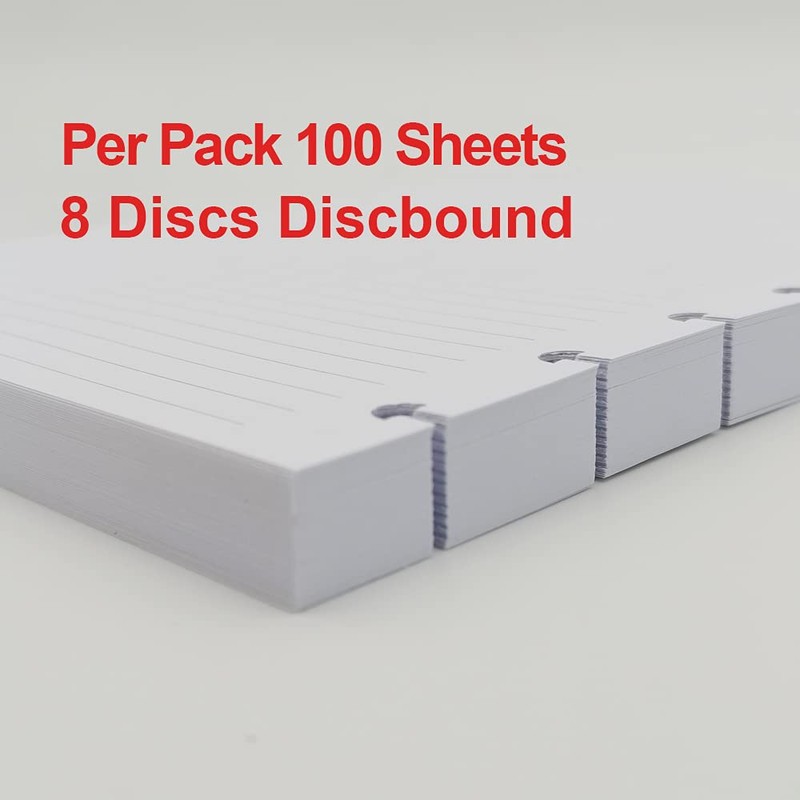Getvow (3 Pack) A5 TUL Discbound Lined Refill Paper, Junior