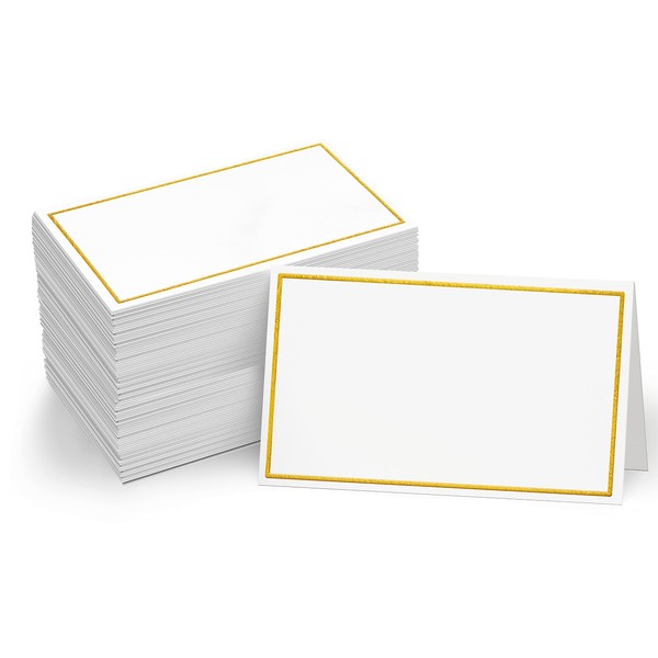 110 PCS Tent Cards, Small Place Cards with Gold Foil
