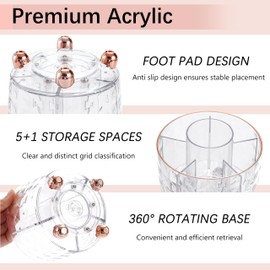 Rose Gold Desk Accessories, Office Supplies Desk Organizers 360°Pen Holder Acrylic Stapler Set, Phone Holder, Ballpoint Pen, Scissor, Binder Clips, Ruler, Transparent Glue, Sticky Note and Staples.