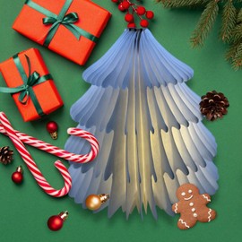 NWOOD Christmas Tree Foldable LED Lamp | USB Charged | Foldable & Bright | Durable | Great for Christmas Decoration or Gift | No Battery Required |