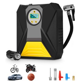 Toaren Air Compressor Air Pump Car 150 PSI Car Tyre Compressor 12 V with Real-time Digital Screen Automatic Pump and Shut-Off for Car, Bicycles, Motorcycle, Ball