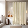 Seenus Beige Extra Long Fabric Shower Curtain 72 x 90
