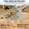 Toomprover 304 Stainless Steel Chicken Poop Scooper & Rake 2-in-1