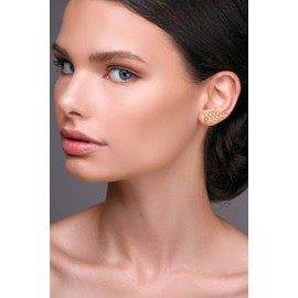 Gold sterling silver snake ear cuffs, minimal earring cuffs, ear climber, hypoallergenic, snake earrings, ear cuffs