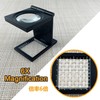 MAGDEPO Folding Stand Striped Magnifier 6x Magnification Linen Tester Magnifier