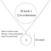 VZBarn Miscarriage Gifts for Mothers Dainty Circle Pendant Necklace Silver