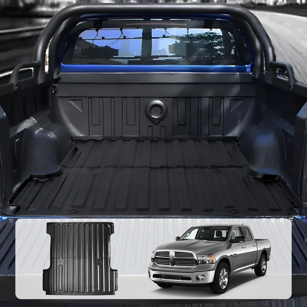 Qriocioa Truck Bed Mats Compatible with 2015-2024 Ford F150 Bed Mat All Weather Accessories TPE Bed Liners Mat 5.6FT