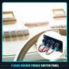 X AUTOHAUX 4 Gang Rocker Switch Panel 3 Pin on