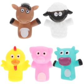 Alasum 5pcs Animal Dolls Kids Storytelling Toys Party Hand Puppets Storytelling Toys Parent Child Gift Vinyl Poultry