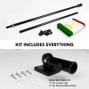 UD_G128 Combo Pack: 6 Ft Tangle Free Spinning Flagpole (Black)