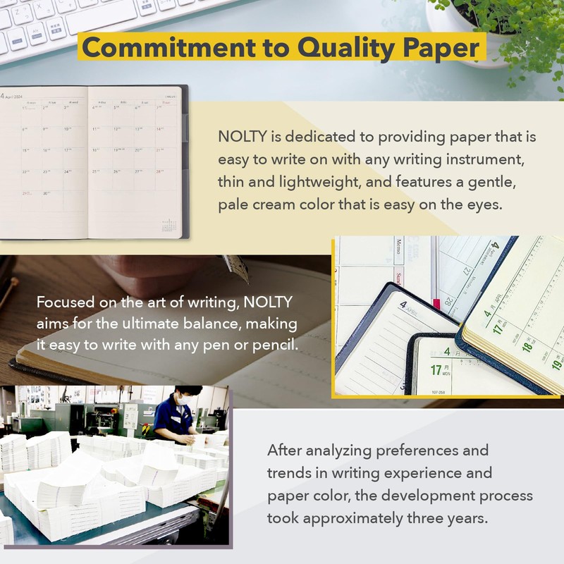 NOLTY Notebook, A5 Log Type, 3.5mm Grid, 176 Pages, Made