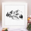 Mountain Background Clear Stamps for Card Making, Tree Clear Rubber