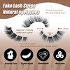 SISIYDY Fake Natural Lashes Wispy Short Fluffy Mink EyeLashes Clear