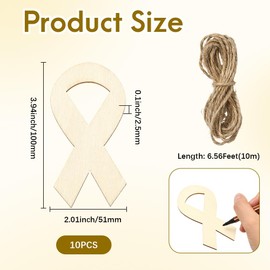 SOFPLATE 30 Stück 4 x 2 Zoll Holzband Ausschnitt Unfertiges Holzhandwerk Mit Schnur MDF Material Blanke Bastelausschnitte Ornamente Hängende Anhänger Geschenkanhänger Zum Bemalen Heimparty Dekoration