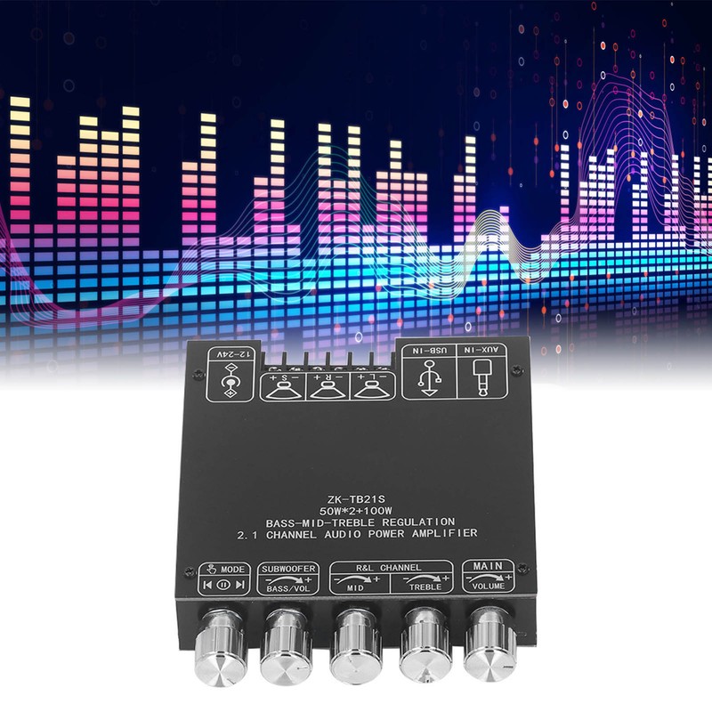 Bluetooth Power Amplifier Board Subwoofer 2.1 Channel 50W 50W 100W