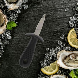 Fackelmann 43780 Coltello per ostriche, Acciaio Inossidabile, Grigio, 16 x 5 x 3,5 cm