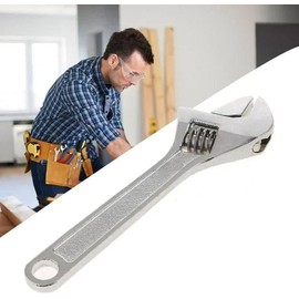 Czhotg Silver 2.5inch Open End Wrench, Adjustable Spanner/Wrench for Repairing, Professional Mini Small Hand Tools Hand Spanner Tool Universal Keychain Accessories, Car Keychain