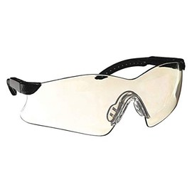 Gateway Safety 14GB0M Hawk Wraparound Safety Glasses, Clear In/Out Mirror Lens, Black Temple