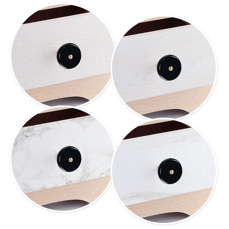 Nupuyai 2pcs Obsidian Crystal Drawer Knobs with Screws, Round Healing