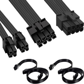 DAOKAI CPU Cable for EVGA,8 Pin to 8 & 4+4 Pin Male to Male EPS CPU Power Cable 60cm/23.62in for T2 T3 G+ G2 G3 G5 G6 GA GM GT P2 P3 P5 P6 P+ (60cm+20cm)