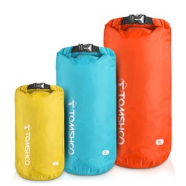 CHUSHEN Waterproof Dry Sacks Pack of 3 Lightweight Dry Bags for Outdoor Activities