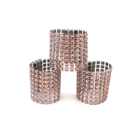 King&Pig 50pcs Plastic Napkin Rings Hotel Wedding Chair Sash Napkin Rings for Party Decorations (Champagne)