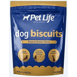 Pet Life Biscuits with Peanut Butter and Molasses Crunchy Dog Treats