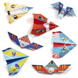 Avenue Mandarine KC126C Origami Creative Box, Ideal from 7 Years, Planes and Rockets, 1 Box