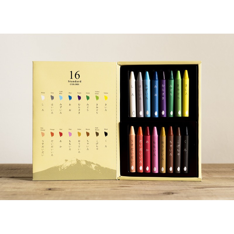Rice Crayons 16 Color Set Standard ST-RICE02