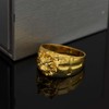 Gold Lion Head Ring for Men, Norse Viking Lion Ring