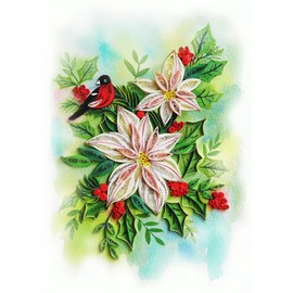 TUMYBee Christmas Tree Snowman Funny Christmas Card, Xmas Card, Greeting Card, Handmade 3D Quilling Card for Love Friend Mom on Christmas, New Year, Thanks Giving, Postcard with Envelop (White