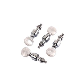 Alnicov Geared Banjo Pegs Machine Heads with Pearled Pegs for 4 String Banjo Chrome