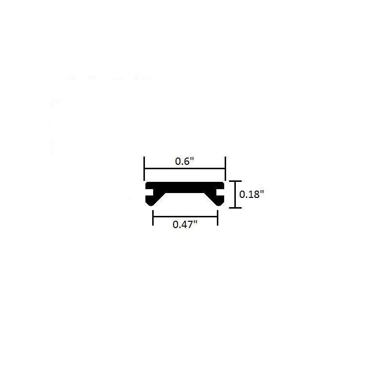 Brickyard Automotive Black RV Marine Vinyl 1/2" Insert Thin Trim