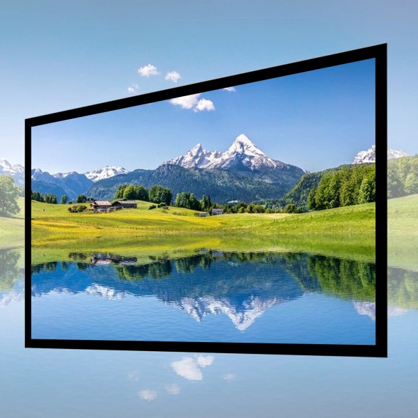 Unbranded 135" Inch Fixed Aluminum Frame Projector Screen Home Theatre