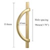 DAPANIY Brushed Gold Cabinet Pulls Drawer Pulls, Half Moon Shape