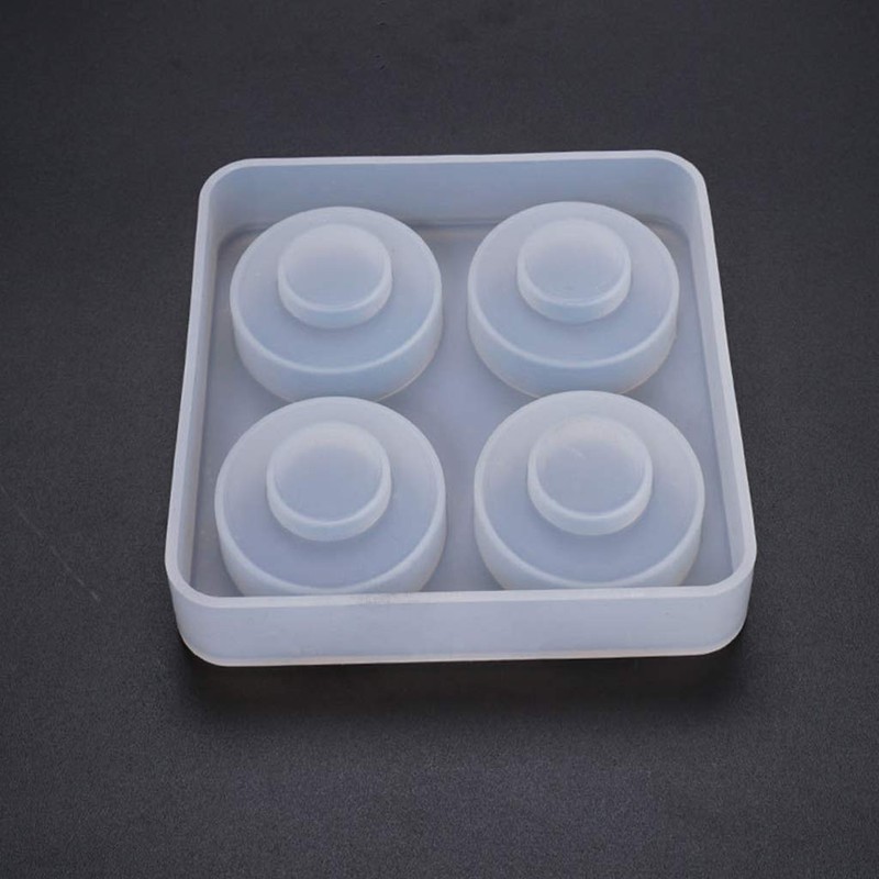 EINCORN Silicone Crystal Epoxy Resin Mold Round Drawer Handle Casting
