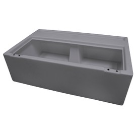Wise 8WD100-1B-221 DLX Series 37" Pontoon Bench Seat - Base Only - Grey