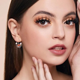 DAYLINLOVE Bird Earrings 925 Sterling Silver Flamingo / Hen Chickens / Parrots / Peacock / Hummingbird / Owl Drop Earrings Animal Jewellery Christmas Gifts for Women Girls, Sterling Silver, No