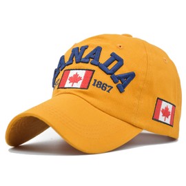 Canada Baseball Cap,Adjustable,Canada Day Hat Embroidered Maple Leaf Flag Hat for Men Women Kids
