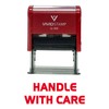 Vivid Stamp Handle With Care Self Inking Rubber Stamp -