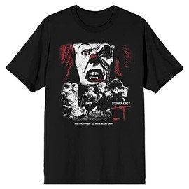 Bioworld It 1990 Pennywise and Children Men’s Black T-Shirt-Large