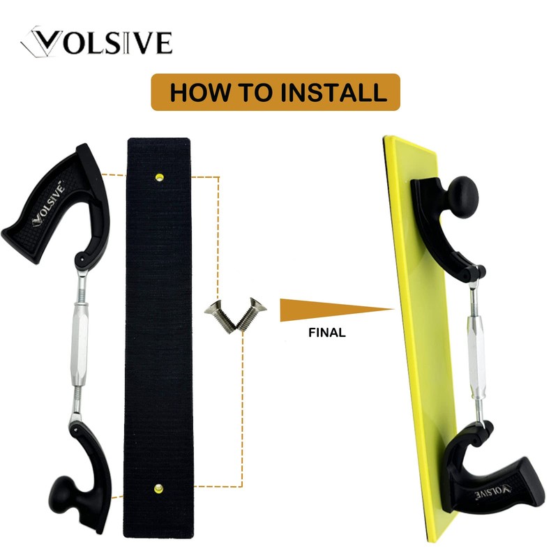 VOLSIVE Adjustable Sander Longboard Flexible Hand Sanding Blocks with Hook