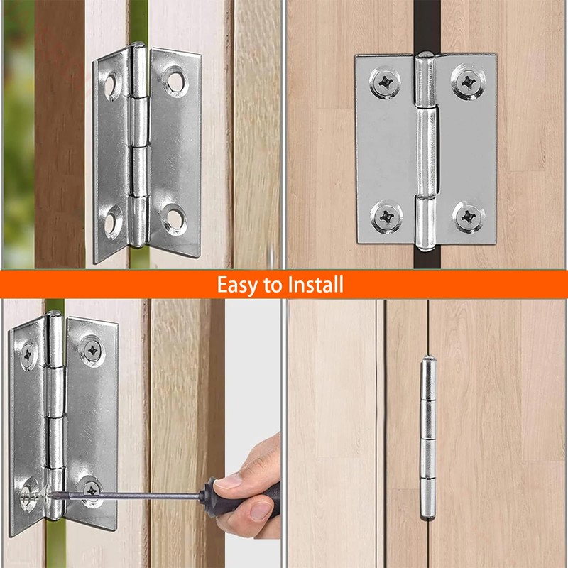 8 Pcs 38mm (1.5 inch) Door Hinges Stainless Steel Hinges