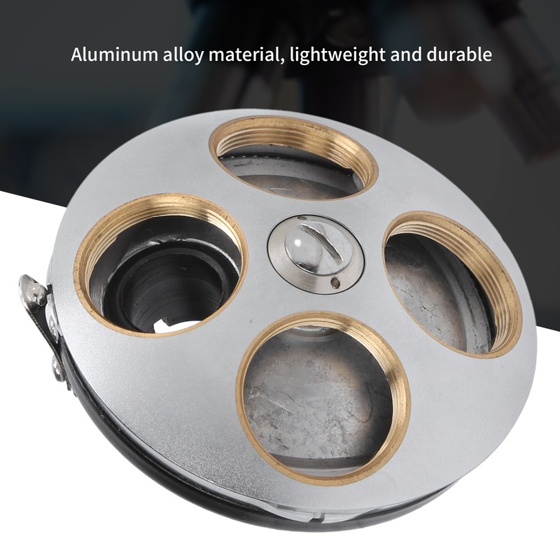 RMS 4‑Hole Objective Lens Adapter Revolving Nosepiece Biological Microscope Accessory