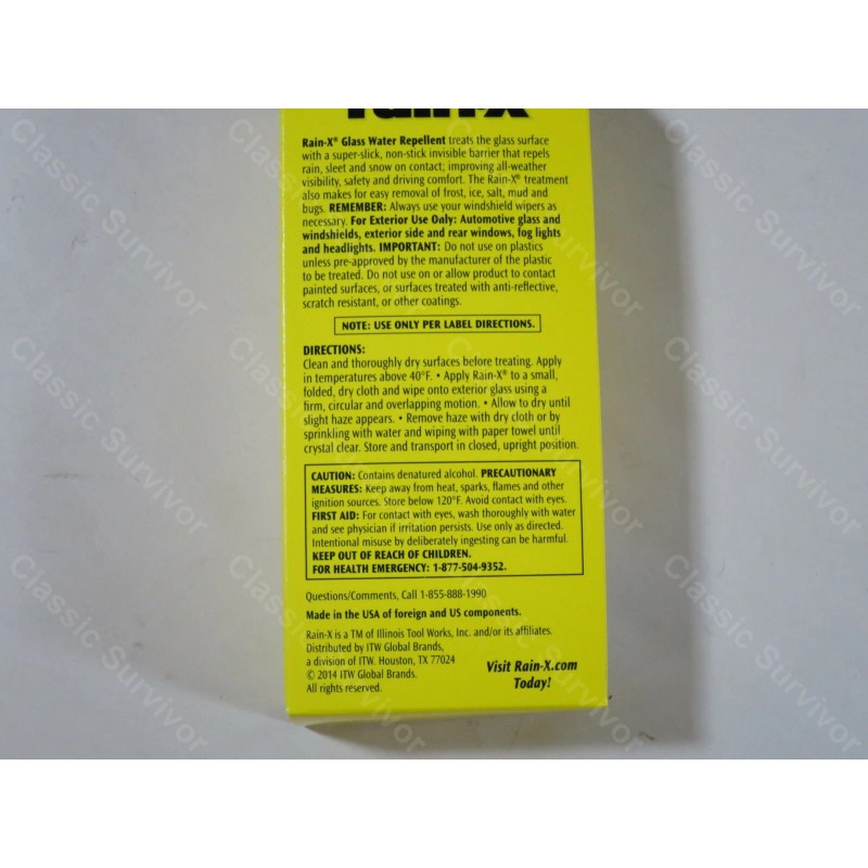 Rain-X 800002242 Original Glass Water Repellent - 3.5 oz Bottle