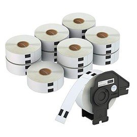 AveneMark 1-1/7" x 3-1/2" Mailing Postage Address Label Compatible for Brother QL Printer DK-1201 - 12 Rolls, 400 Labels/ Roll, 4800 Labels + 1 Detachable Frame