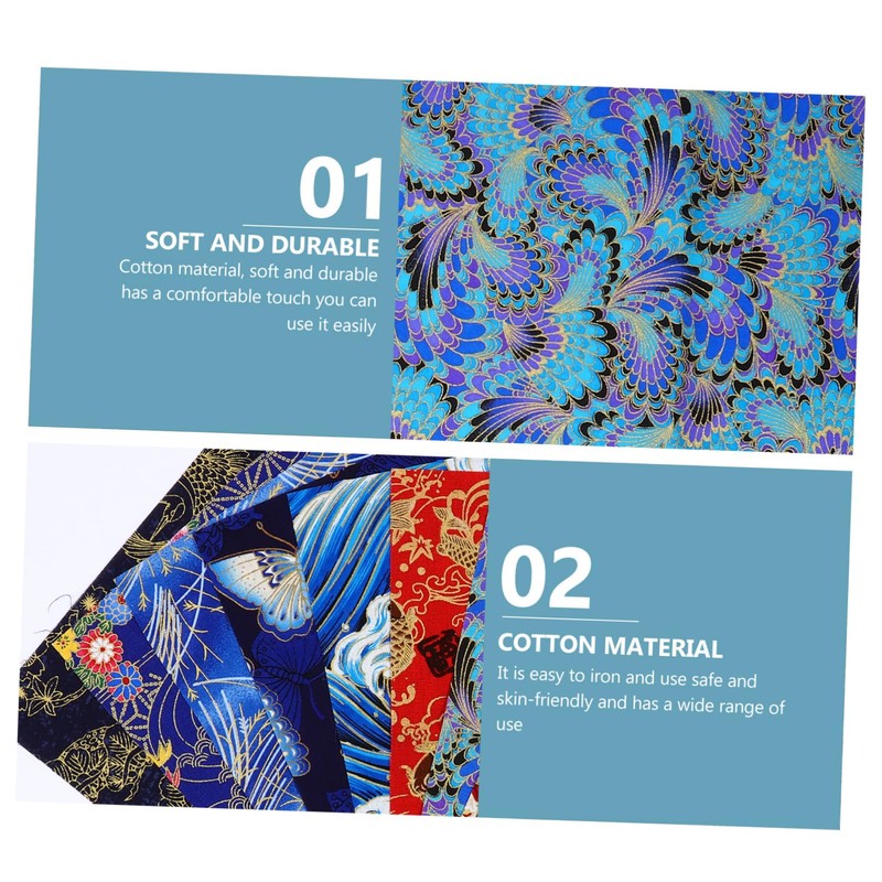 IWOWHERO 25 Sheets Floral Quilting Cotton Fabric Patchwork Bronzing DIY