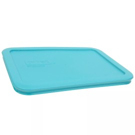 Pyrex 7210-PC Surf Blue Rectangular Food Storage Replacement Lid Cover (6-Pack)